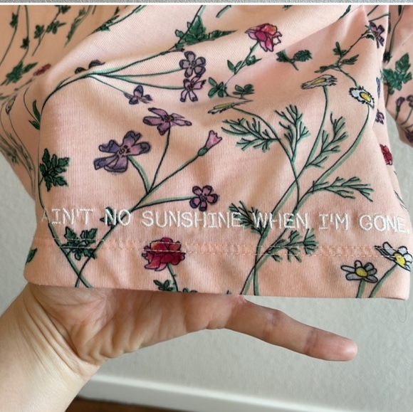 ADIDAS wildflower crop top XS peach multicolor floral short sleeve boxy t-shirt - Picture 11 of 15